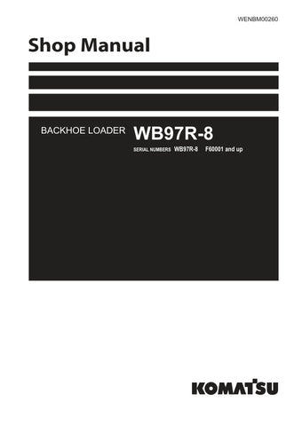 Unlock the full potential of your KOMATSU WB97R-8 backhoe loader with the comprehensive shop manual (WENBM00260) in PDF format. This essential resource provides detailed diagrams, maintenance tips, and troubleshooting guidance, ensuring you can keep your equipment running smoothly and efficiently. Perfect for both seasoned professionals and DIY enthusiasts, this manual is your go-to guide for maximizing performance and minimizing downtime. Don't miss out on the opportunity to enhance your operational knowle