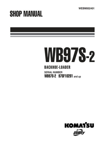 Unlock the full potential of your KOMATSU WB97S-2 with the comprehensive SHOP MANUAL (97SF10281 & UP) in PDF format. This essential guide provides detailed insights into maintenance, troubleshooting, and repair procedures, ensuring your equipment operates at peak performance. With easy navigation and clear illustrations, this manual is designed for both seasoned professionals and DIY enthusiasts, making it an invaluable resource for keeping your machinery in top shape. Don't miss out on the opportunity to e