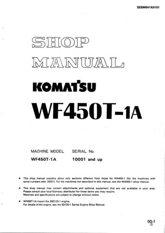 Unlock the full potential of your KOMATSU WF450T-1A with the comprehensive Shop Manual SEBM041K0101, available in a convenient PDF format. This essential resource provides detailed insights into maintenance, troubleshooting, and repair procedures, ensuring your equipment operates at peak performance. With easy navigation and clear illustrations, this manual is designed for both seasoned professionals and DIY enthusiasts, making it an invaluable addition to your toolkit. Don't miss the opportunity to enhance