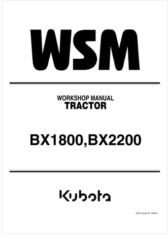 Unlock the full potential of your KUBOTA BX1800 and BX2200 tractors with the comprehensive Workshop Manual (9Y011-12463) in PDF format. This essential guide provides detailed instructions, diagrams, and troubleshooting tips to ensure your tractor operates at peak performance.