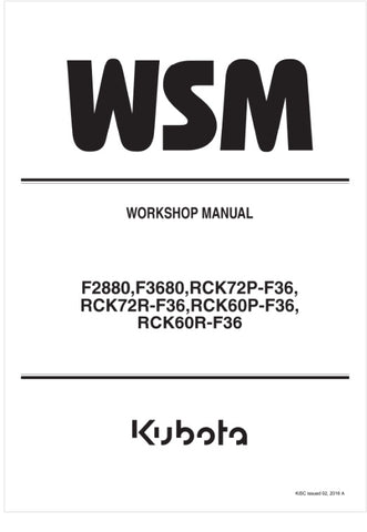 Unlock the full potential of your KUBOTA equipment with the comprehensive Workshop Manual (9Y011-15552) designed for models F2880, F3680, RCK72P-F36, RCK72R-F36, RCK60P-F36, and RCK60R-F36. This PDF file is an essential resource for both novice and experienced operators, providing detailed instructions and insights to ensure optimal performance and maintenance of your machinery.