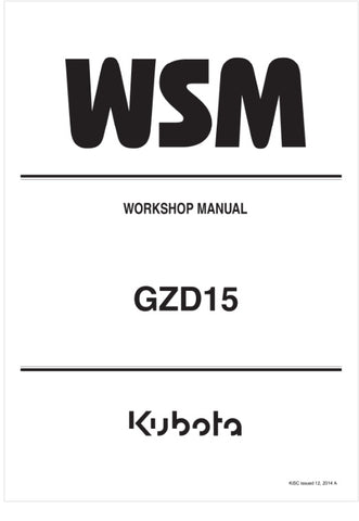 Unlock the full potential of your KUBOTA GZD15 tractor with the comprehensive Workshop Manual (9Y011-15232) in PDF format. This essential guide provides detailed instructions, diagrams, and specifications to help you maintain and repair your tractor efficiently, ensuring optimal performance for all your agricultural needs.