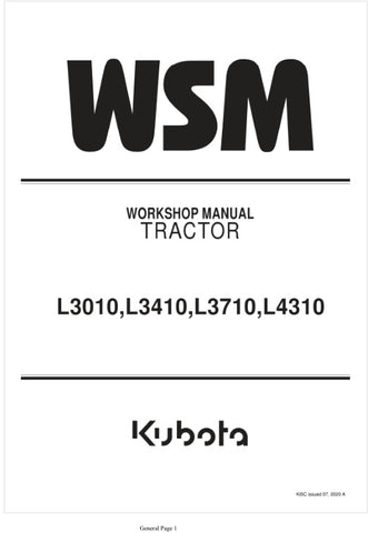 Unlock the full potential of your KUBOTA L3010, L3410, L3710, and L4310 tractors with the comprehensive Workshop Manual (9Y011-12223) in PDF format. This essential guide provides detailed instructions, diagrams, and troubleshooting tips to ensure your equipment runs smoothly and efficiently. Whether you're a seasoned mechanic or a DIY enthusiast, this manual is your go-to resource for maintenance and repairs, helping you save time and money while keeping your tractor in top condition. Download your copy tod