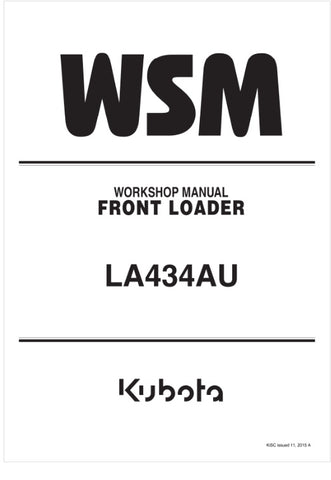Unlock the full potential of your KUBOTA LA434AU Front Loader with the comprehensive Workshop Manual (9Y111-13490) in PDF format. This essential guide provides detailed instructions, diagrams, and troubleshooting tips to ensure your equipment operates at peak performance.