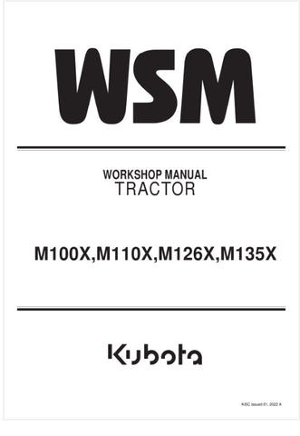  Unlock the full potential of your KUBOTA M100X, M110X, M126X, and M135X tractors with the comprehensive Workshop Manual (9Y111-23561) in PDF format. This essential guide provides detailed instructions, diagrams, and troubleshooting tips to ensure your tractor operates at peak performance. Whether you're a seasoned mechanic or a DIY enthusiast, this manual is designed to simplify maintenance and repairs, saving you time and money. Download your copy today and keep your tractor running smoothly for years to 