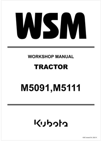 Unlock the full potential of your KUBOTA M5091 and M5111 tractors with the comprehensive Workshop Manual (9Y111-20842) in PDF format. This essential guide provides detailed instructions, diagrams, and troubleshooting tips to ensure your tractor operates at peak performance. Whether you're a seasoned mechanic or a DIY enthusiast, this manual is your go-to resource for maintenance and repairs, helping you save time and money while keeping your equipment in top shape. Don't miss out on the opportunity to enhan