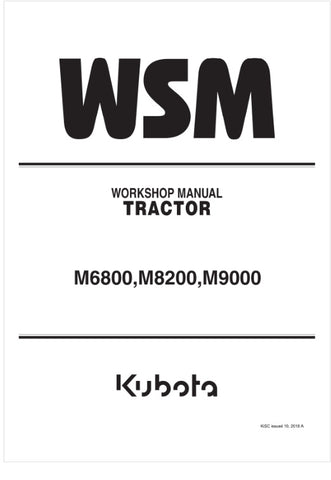 Unlock the full potential of your KUBOTA M6800, M8200, and M9000 tractors with the comprehensive Workshop Manual (9Y011-12231) in PDF format. This essential guide provides detailed insights into maintenance, troubleshooting, and repair procedures, ensuring your equipment operates at peak performance.
