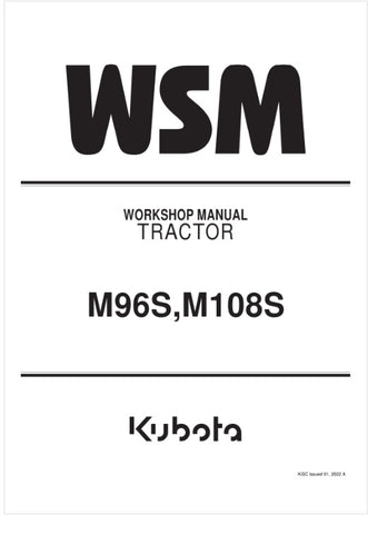 Unlock the full potential of your KUBOTA M96S and M108S tractors with the comprehensive Workshop Manual (9Y111-00329) in PDF format. This essential guide provides detailed instructions, diagrams, and specifications to ensure your tractor operates at peak performance. Whether you're a seasoned mechanic or a DIY enthusiast, this manual is designed to simplify maintenance and repairs.