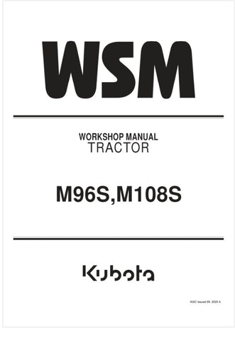 Unlock the full potential of your KUBOTA M96S and M108S tractors with the comprehensive Workshop Manual (9Y111-04320) in PDF format. This essential guide provides detailed instructions, schematics, and troubleshooting tips to ensure your equipment runs smoothly and efficiently. Whether you're a seasoned mechanic or a DIY enthusiast, this manual is designed to help you perform maintenance and repairs with confidence, saving you time and money. Don't miss out on the opportunity to enhance your tractor's perfo