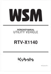 Unlock the full potential of your KUBOTA RTV-X1140 Utility Vehicle with the comprehensive Workshop Manual (9Y111-09967) in PDF format. This essential guide is designed to provide you with detailed insights into maintenance, troubleshooting, and repair procedures, ensuring your vehicle operates at peak performance.