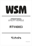 Unlock the full potential of your KUBOTA RTV400CI with the comprehensive Utility Workshop Manual (9Y111-07106) in PDF format. This essential guide provides detailed insights into maintenance, troubleshooting, and repair procedures, ensuring your vehicle operates at peak performance.