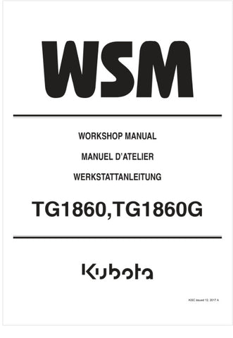 Unlock the full potential of your KUBOTA TG1860 and TG1860G tractors with the comprehensive Workshop Manual (9Y011-12125) in PDF format. This essential guide provides detailed instructions, schematics, and troubleshooting tips to ensure your tractor operates at peak performance. Whether you're a seasoned mechanic or a DIY enthusiast, this manual is your go-to resource for maintenance and repairs, helping you save time and money while keeping your equipment in top shape. Don't miss out on the opportunity to 