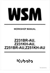 Unlock the full potential of your KUBOTA mower with the comprehensive workshop manual (9Y111-22201) for models Z231BR-AU, Z231KH-AU, Z251BR-AU, and Z251KH-AU. This PDF file is an essential resource for both novice and experienced users, providing detailed instructions, maintenance tips, and troubleshooting guidance to keep your mower running smoothly. With easy navigation and clear diagrams, you'll have everything you need at your fingertips to ensure optimal performance and longevity of your equipment. Don