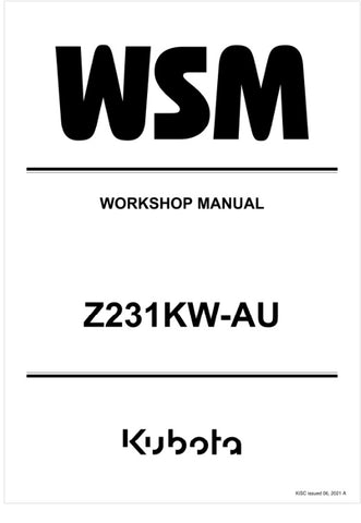 Unlock the full potential of your KUBOTA Z231KW-AU mower with the comprehensive workshop manual (9Y111-22181) in PDF format. This essential guide provides detailed instructions, diagrams, and troubleshooting tips to ensure your mower operates at peak performance. Whether you're a seasoned professional or a DIY enthusiast, this manual is designed to help you maintain, repair, and optimize your equipment with ease. Don't miss out on the opportunity to enhance your mower's longevity and efficiency download you