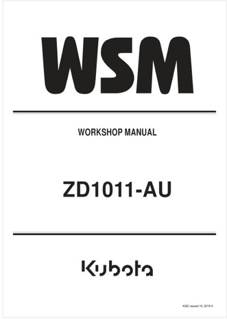 Unlock the full potential of your KUBOTA ZD1011-AU mower with the comprehensive Workshop Manual (9Y111-13704) in PDF format. This essential guide provides detailed instructions and diagrams, ensuring you have all the information needed for maintenance and repairs at your fingertips.