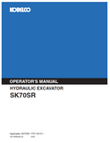 Access the Kobelco Hydraulic Excavator SK70SR Operator Manual for essential insights. Improve your excavator operation and maintenance with detailed instructions.
