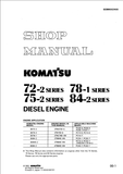 Download Complete Shop Manual For Komatsu 3D84-2E (72-2, 78-1, 75-2, 84-2) Series Engine | SEBM002400