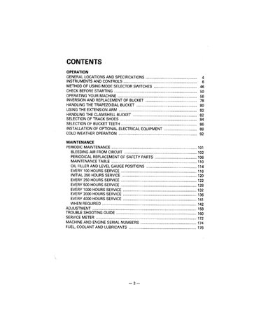 Download For PDF Komatsu PC200LC-3 Excavator Operation & Maintenance Manual S/N 20001-UP
