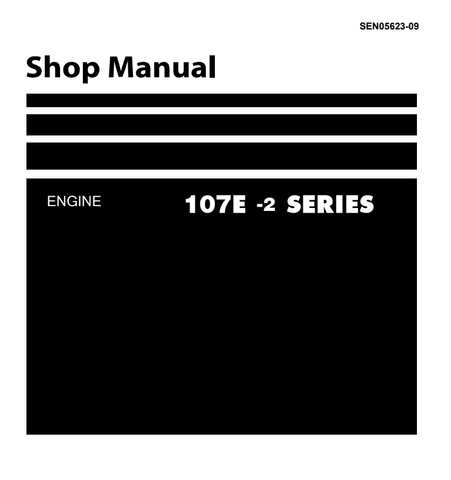 Komatsu SAA6D107E-2B Engine Shop Service Repair Manual S/N 26600006-UP PDF