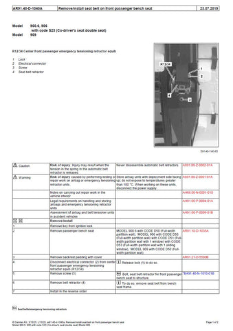 Unlock the full potential of your Mercedes-Benz Sprinter W906 with our comprehensive service manual, covering models up to 2020. This easy-to-navigate PDF file is packed with essential information, including detailed maintenance procedures, troubleshooting tips, and wiring diagrams, ensuring you have everything you need to keep your vehicle running smoothly. Perfect for both DIY enthusiasts and professional mechanics, this manual is your go-to resource for efficient repairs and maintenance, saving you time 