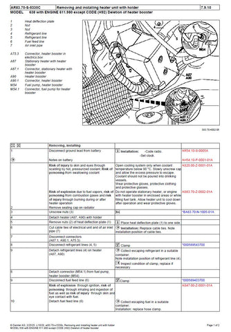 Unlock the full potential of your MERCEDES 108, 110, 112, 113, 114 CDI KOMBI / 638 model with the comprehensive service manual VSA638194. This PDF file is an essential resource for both DIY enthusiasts and professional mechanics, providing detailed instructions, diagrams, and troubleshooting tips specifically for the 611.980 engine. Ensure your vehicle runs smoothly and efficiently by having this invaluable guide at your fingertips, making maintenance and repairs easier than ever. Don't miss out on the oppo