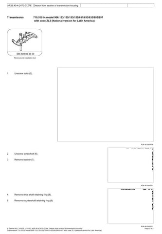 Unlock the full potential of your Mercedes with the comprehensive Mercedes 710 Transmission Service Manual, covering models up to 2020. This easy-to-navigate PDF file is packed with essential information, including detailed diagrams, troubleshooting tips, and maintenance procedures, ensuring you have everything you need to keep your transmission in peak condition. Whether you're a seasoned mechanic or a DIY enthusiast, this manual is an invaluable resource that empowers you to perform repairs and services w
