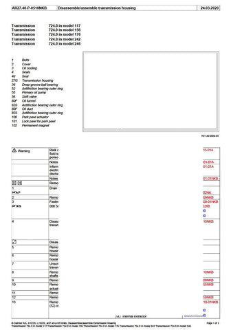 Unlock the full potential of your Mercedes with the comprehensive Mercedes 724 Transmission Service Manual, covering models up to 2020. This easy-to-navigate PDF file is packed with essential information, including detailed diagrams, troubleshooting tips, and step-by-step maintenance procedures, ensuring you can keep your vehicle running smoothly. Whether you're a seasoned mechanic or a DIY enthusiast, this manual is an invaluable resource that empowers you to perform transmission services with confidence 