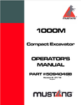 MUSTANG 1000M (50940498) OPERATOR'S MANUAL - PDF FILE