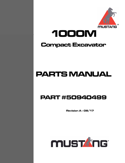 MUSTANG 1000M (50940499) PARTS MANUAL - PDF FILE