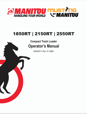 MUSTANG 1850RT, 2150RT, 2550RT (50940611) OPERATOR'S MANUAL - PDF FILE