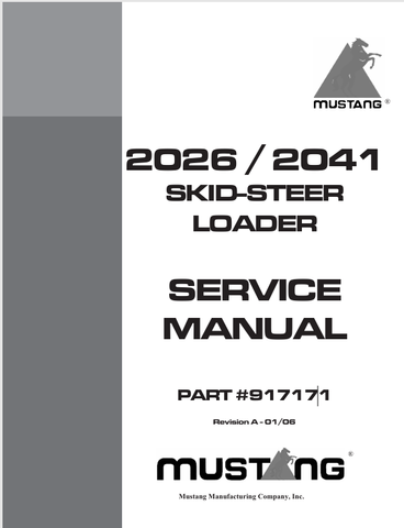 MUSTANG 2026, 2041 (917171) SERVICE MANUAL - PDF FILE