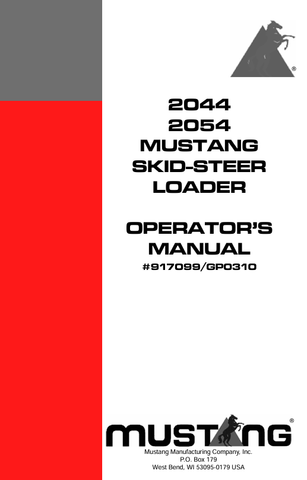 MUSTANG 2044, 2054 (917099) OPERATOR'S MANUAL - PDF FILE
