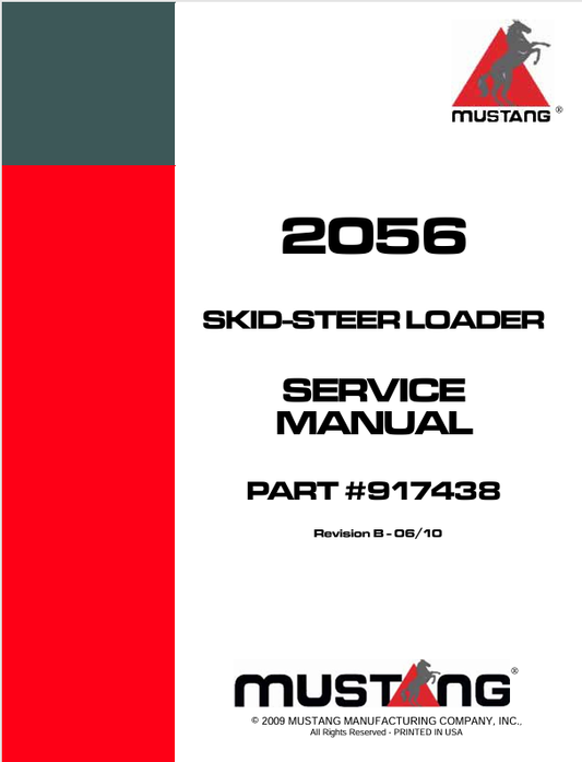 MUSTANG 2056 SKID-STEER LOADER (917438) SERVICE MANUAL - PDF FILE
