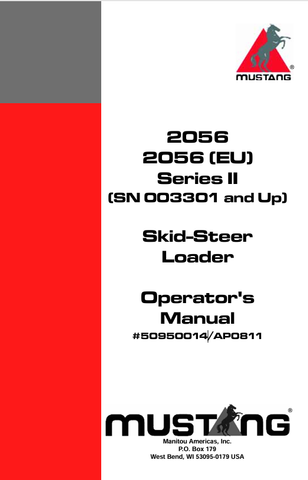 MUSTANG 2056 SKID STEER LOADER (50950014) OPERATOR'S MANUAL - PDF FILE