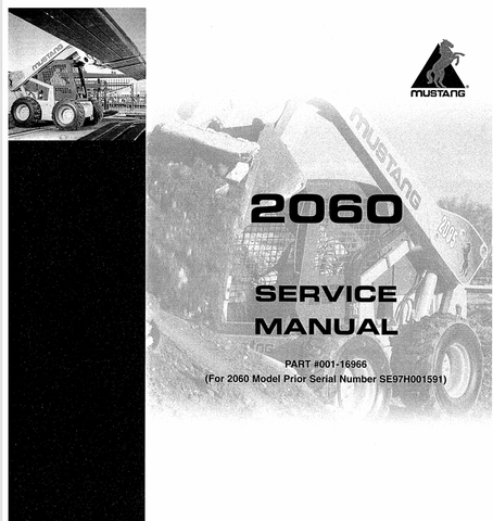 MUSTANG 2060 (001-16966) SERVICE MANUAL - PDF FILE