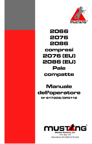 MUSTANG 2066, 2076, 2086 (917309) OPERATOR'S MANUAL - PDF FILE