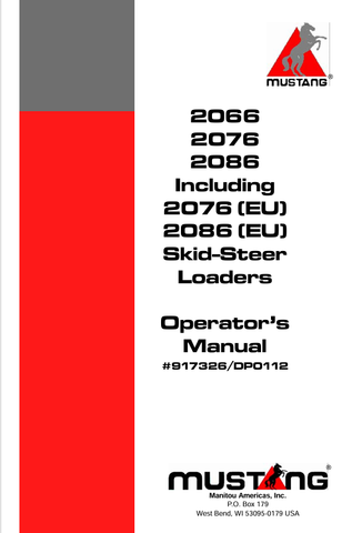 MUSTANG 2066, 2076, 2086 (917326) OPERATOR'S MANUAL - PDF FILE