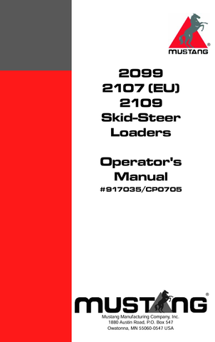 MUSTANG 2099, 2107, 2109 (917035) OPERATOR'S MANUAL - PDF FILE