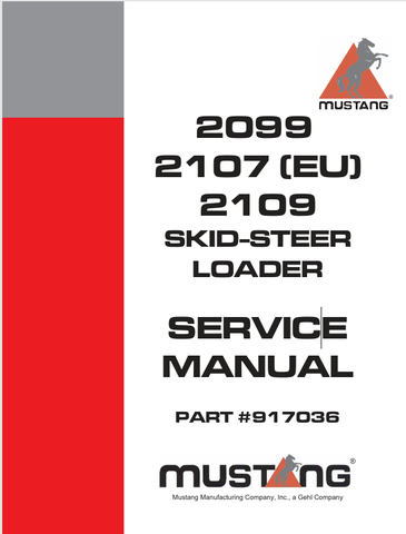 MUSTANG 2099, 2107, 2109 (917036) SERVICE MANUAL - PDF FILE