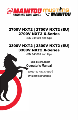 MUSTANG 2700V NXT2, 3300V NXT2 (50950152) OPERATOR'S MANUAL - PDF FILE