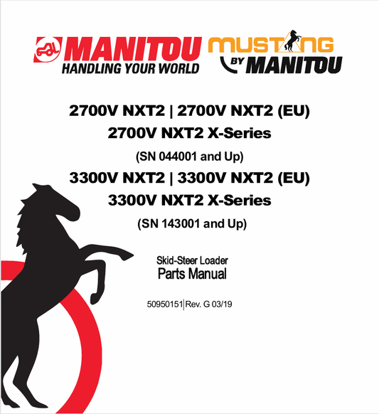 MUSTANG 2700V NXT2 (50950151) PARTS MANUAL - PDF FILE