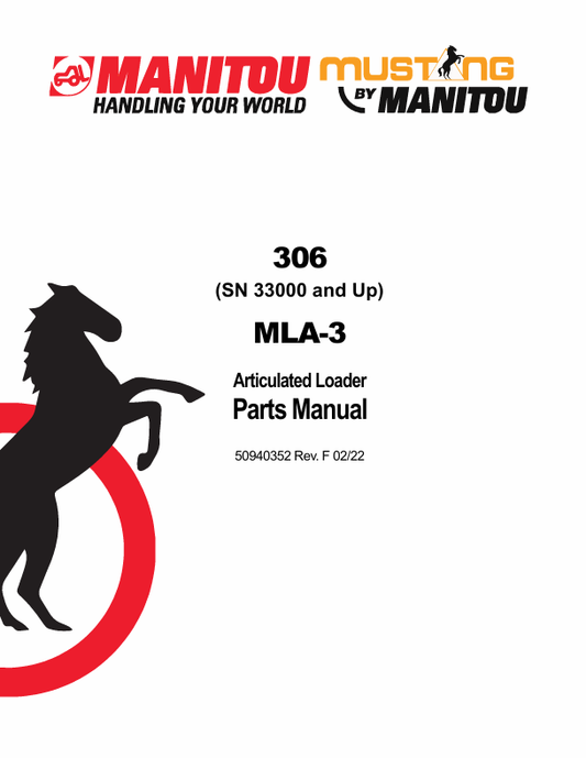 MUSTANG 306 ARTICULATED LOADER (50940352) PARTS MANUAL - PDF FILE
