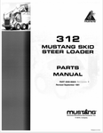MUSTANG 312 SKID STEER LOADER (000-96804) PARTS MANUAL - PDF FILE