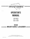 MUSTANG 342 LOADER (000-58833) OPERATOR'S MANUAL - PDF FILE