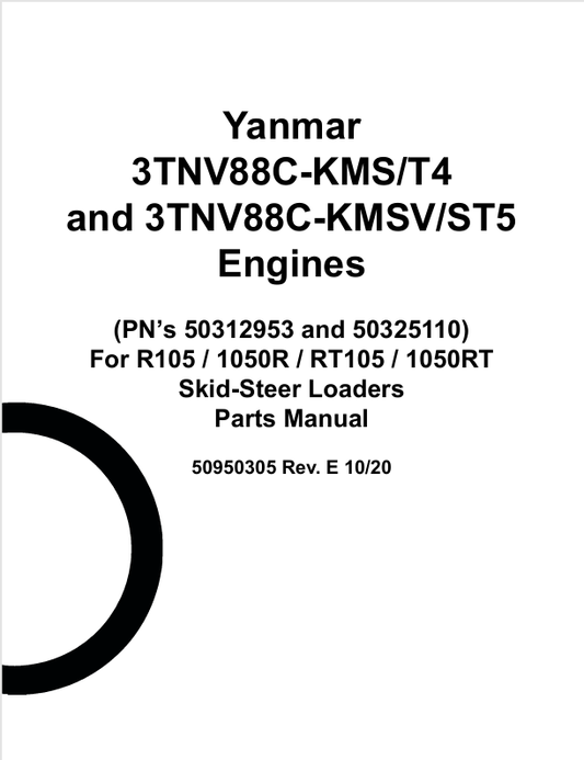 MUSTANG 3TNV88C-KMS/T4 (50950305) PARTS MANUAL - PDF FILE