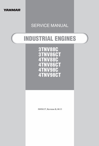 MUSTANG 3TNV88C, 3TNV86CT, 4TNV88C, 4TNV86CT, 4TNV98C, 4TNV98CT (50950137) SERVICE MANUAL - PDF FILE