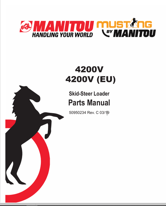 MUSTANG 4200V SKID STEER LOADER (50950234) PARTS MANUAL - PDF FILE