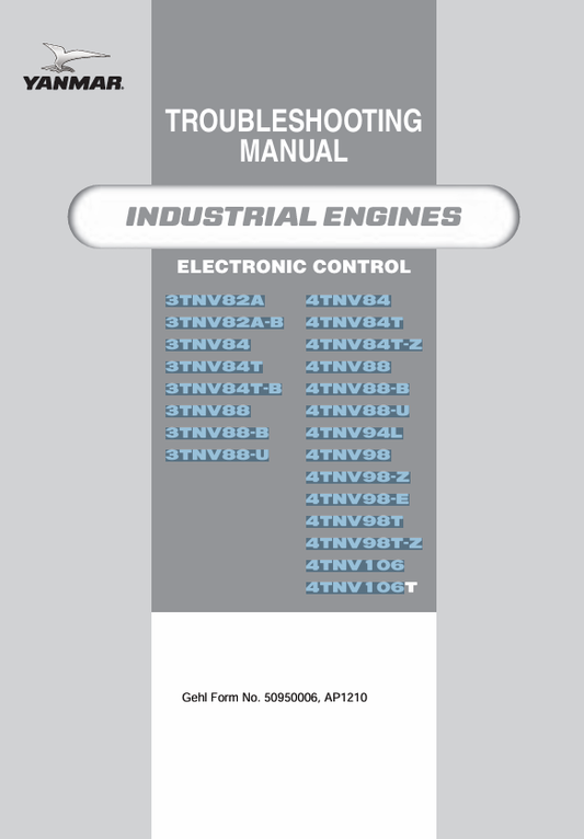 MUSTANG 3TNV82A (50950006) TROUBLESHOOTING MANUAL - PDF FILE