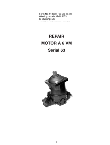 MUSTANG 519 (913308) REPAIR MANUAL - PDF FILE