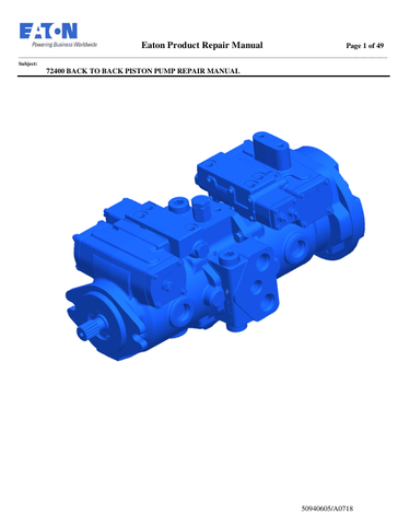 MUSTANG 72400 (50940605A) REPAIR MANUAL - PDF FILE